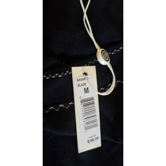 NWT $98 MAX STUDIO LONG SLEEVE KANGAROO POCKET BLACK T-SHIRT SHEATH DRESS SZ M - Picture 7 of 7